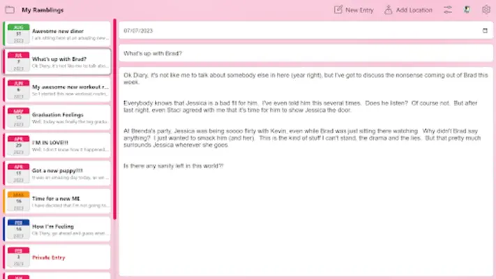 EZ Diary android App screenshot 3